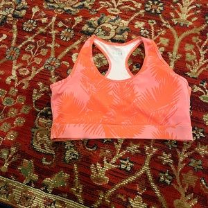 Nicole Miller Sport Tropical OrangePrint Sports Bra